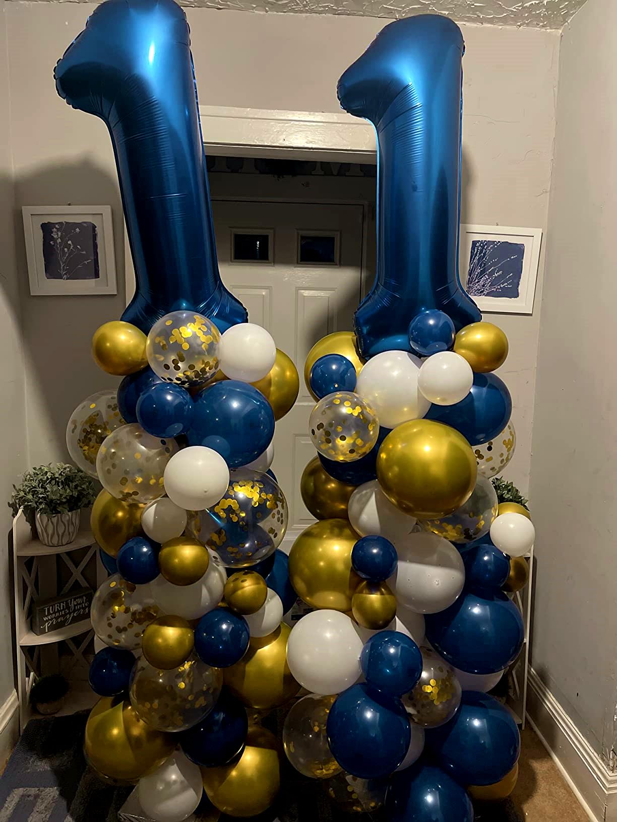 Enyeopd Dark Blue 11 Balloon – 40 Inch Number Balloons for Birthdays & Celebrations