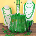 EOBOH St Patrick's Day Necklaces – 240 Green Beads, 33-Inch Parade & Party Favors