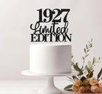 EONNCNT Limited EDITION 1927 Cake Topper – Black Glitter for 99th Birthday