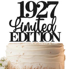 EONNCNT Limited EDITION 1927 Cake Topper – Black Glitter for 99th Birthday