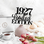 EONNCNT Limited EDITION 1927 Cake Topper – Black Glitter for 99th Birthday