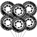 Eostankr 30 Inch Wheel Balloons - Race Car Tire Balloons (6-Pack) for Birthday Parties