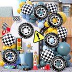 Eostankr 30 Inch Wheel Balloons - Race Car Tire Balloons (6-Pack) for Birthday Parties