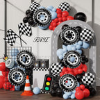 Eostankr 30 Inch Wheel Balloons - Race Car Tire Balloons (6-Pack) for Birthday Parties