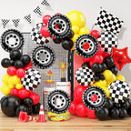Eostankr 30 Inch Wheel Balloons - Race Car Tire Balloons (6-Pack) for Birthday Parties