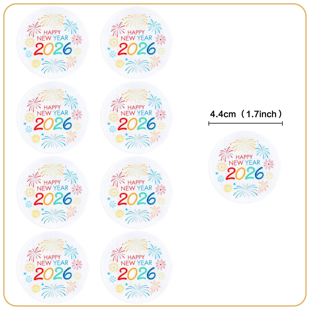Ercadio 48-Piece New Year 2026 Cupcake Toppers – Firework Picks for Cakes, Cookies & Desserts