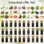 Essential Oil Set 80 Pcs - 100% Natural Essential Oils Kit | Diffuser, Massage, Soap & Bath Bombs (80x5ml) Christmas Gift
