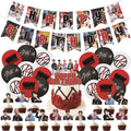 etel Like Stray Kids 5 Star Party Decorations – Banner, Cake Topper, Balloons & Cupcake Toppers