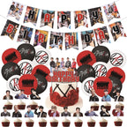 etel Like Stray Kids 5 Star Party Decorations – Banner, Cake Topper, Balloons & Cupcake Toppers