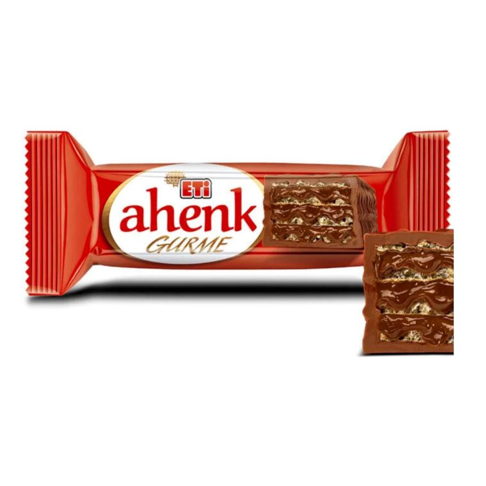 Eti Ahenk Gurme Milk Chocolate Covered Creamy Wafer Bar, 50g