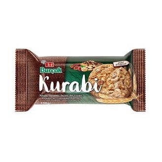 Eti Burcak Kurabi Hazelnut & Whole Wheat Cookies, 198g Pack