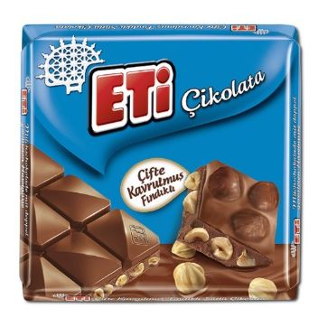 Eti Premium Milk Chocolate Bar with Double Roasted Hazelnuts