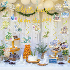 EUOYUFO Dragon Baby Shower Decorations - A Little Dragon is On The Way Banner & Hanging Swirls