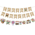 EUOYUFO Fresh Off The Market Burlap Banners – Bridal Shower Decor