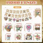 EUOYUFO Fresh Off The Market Burlap Banners – Bridal Shower Decor