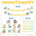 EUOYUFO Dragon Baby Shower Decorations - A Little Dragon is On The Way Banner & Hanging Swirls