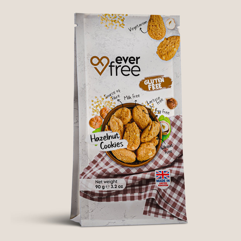 EverFree Hazelnut Gluten-Free Cookies - 90g | Pack of 3