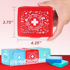EVERLIT CARE Pocket-Aid Mini First Aid Kit — Compact 50‑Item Hard-Shell Case for Travel, Home, Office