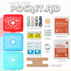 EVERLIT CARE Pocket-Aid Mini First Aid Kit — Compact 50‑Item Hard-Shell Case for Travel, Home, Office