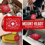 EVERLIT CARE Pocket-Aid Mini First Aid Kit — Compact 50‑Item Hard-Shell Case for Travel, Home, Office