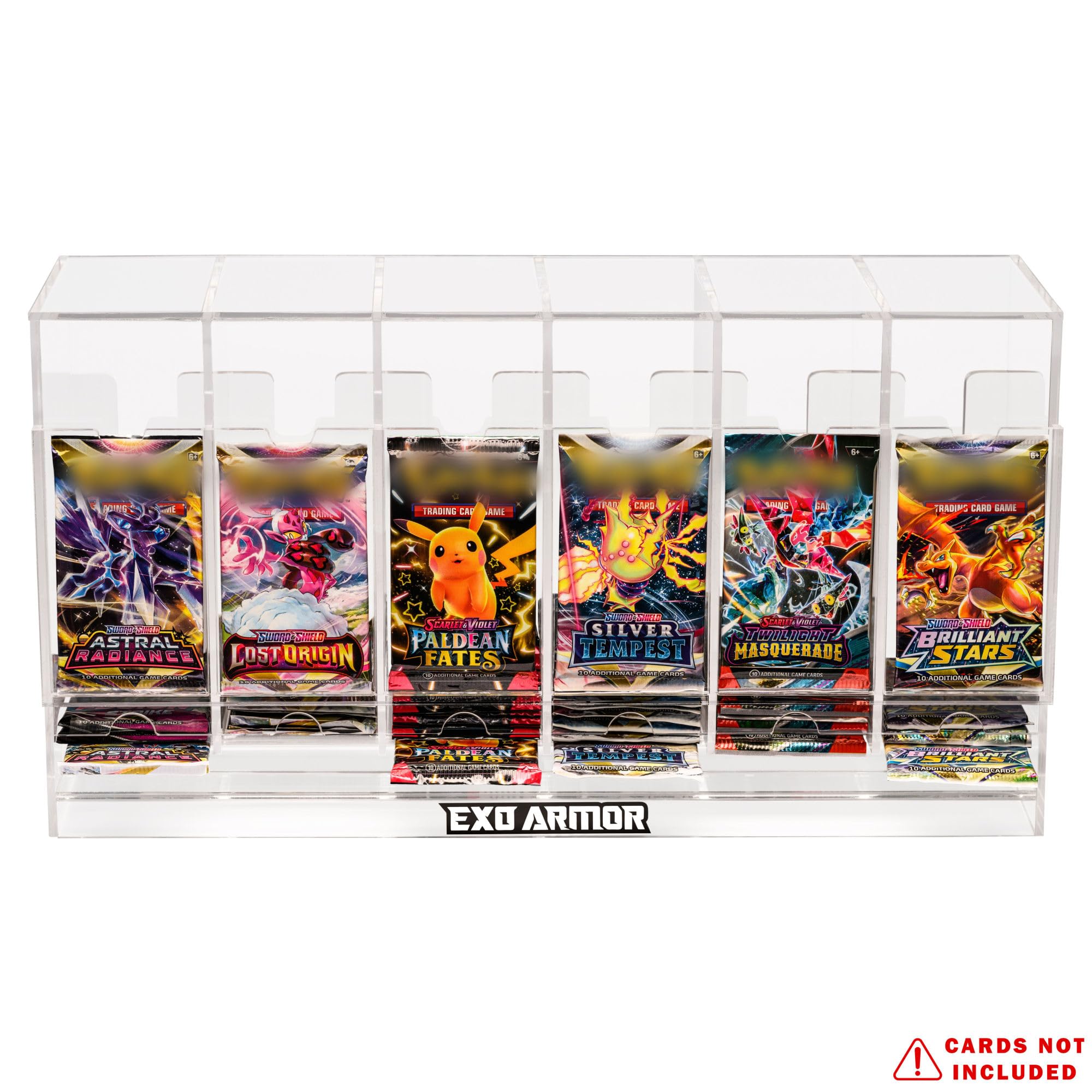 Exo Armor Acrylic 6-Slot Booster Dispenser | Pokemon, MTG, Yugioh & Sports Cards