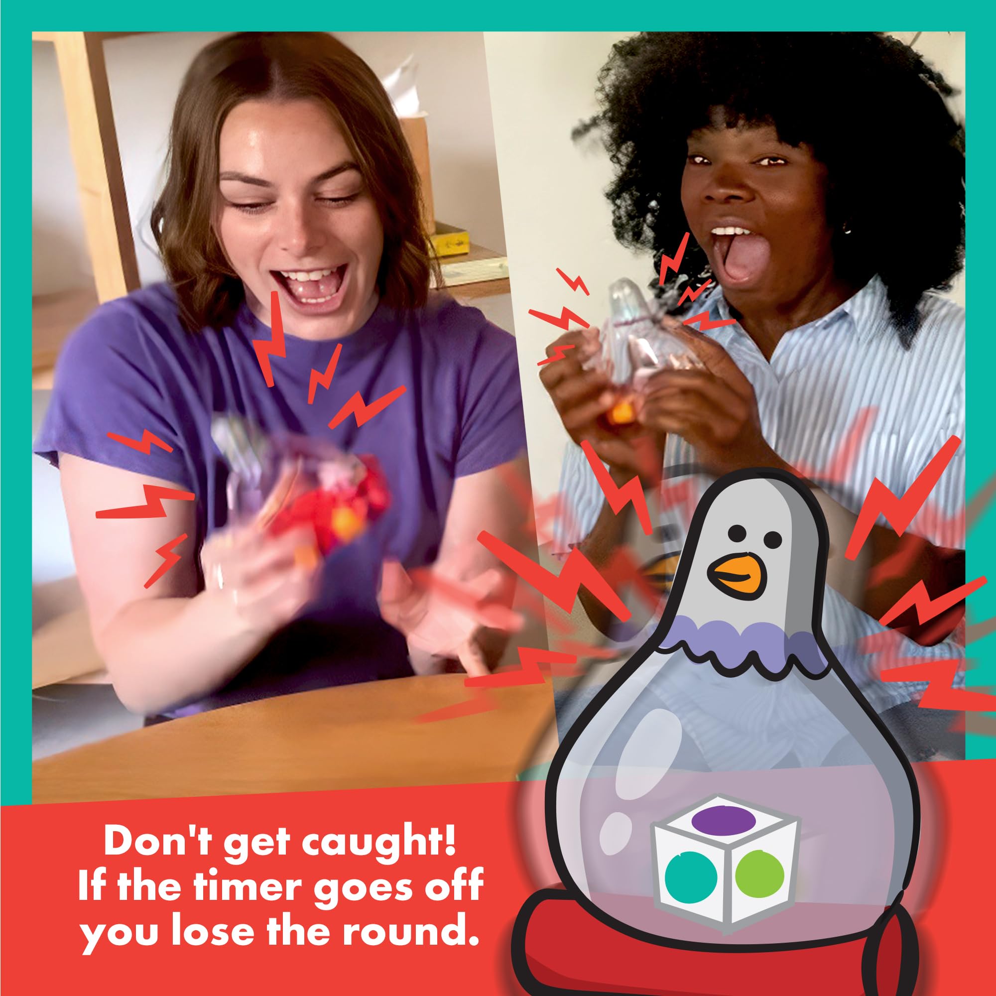 Exploding Kittens Exploding Pigeon – Fast-Paced Family Party Game for All Ages