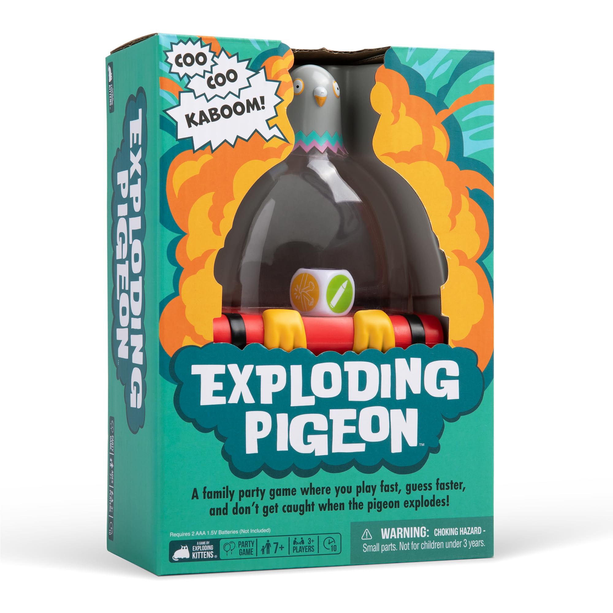 Exploding Kittens Exploding Pigeon – Fast-Paced Family Party Game for All Ages