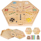 Extguds 20 Inch Wahoo Board Game – 2-in-1 Marble Strategy with Storage for 4-6 Players