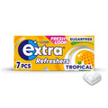 Extra Refreshers Tropical Sugar Free Chewing Gum Handy Box 7pcs (Case of 16)