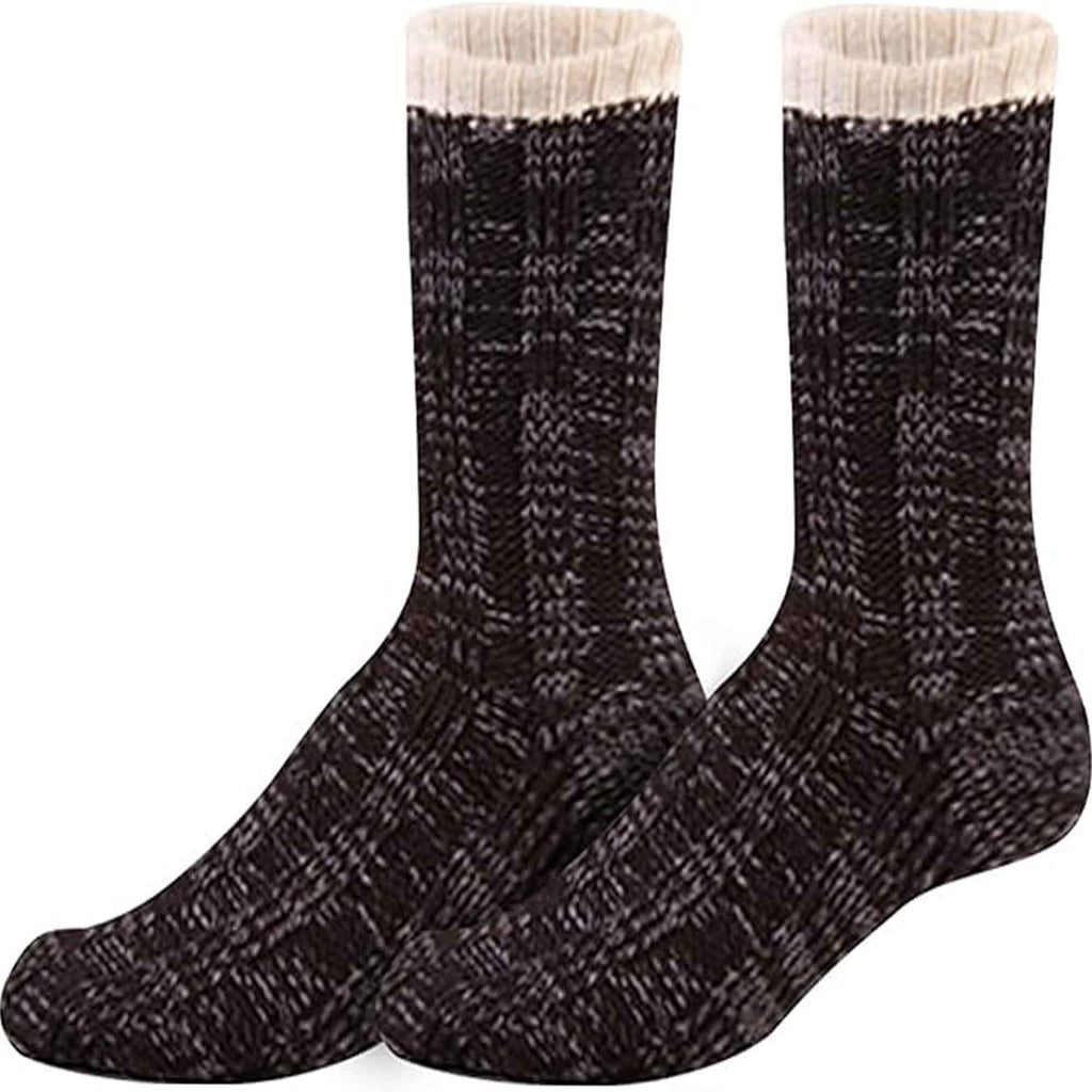 Sock Stack Extra Warm Men's Thermal Chunky Slipper Socks With Non Slip Grips Sherpa
