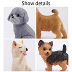 EYSCOTA 12PCS Dog Figurines – Hand-Painted Mini Puppy Set for Play, Cake Toppers & Gifts