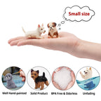 EYSCOTA 12PCS Dog Figurines – Hand-Painted Mini Puppy Set for Play, Cake Toppers & Gifts