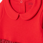 HelloBaby My First Christmas Newborn Girl Footed Jumpsuit - Red