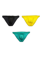 3-pack Men's Low-rise Sexy Mesh Lace Briefs