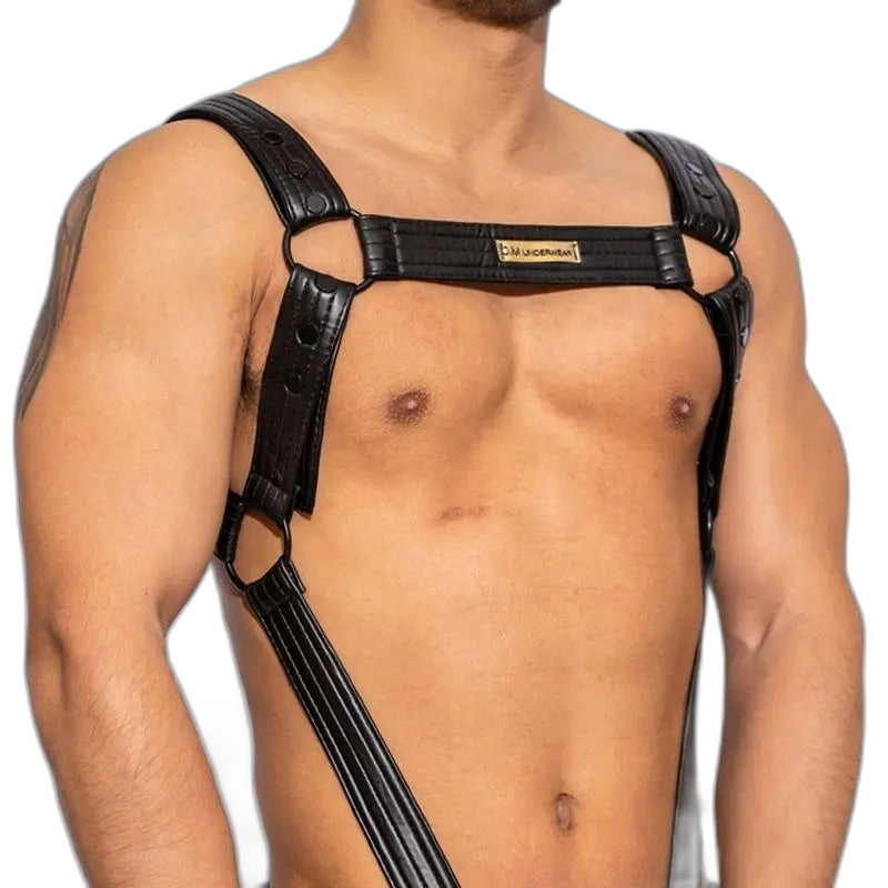 Sexy PU Leather Cock Ring Penis Harness