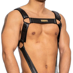 Sexy PU Leather Cock Ring Penis Harness