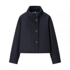 Commuter's All-matching Stand Collar Breasted Woolen Coat