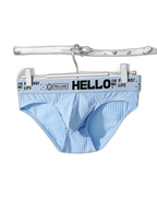 Men's Cotton Ribbed Breathable Briefs with 3D Pouch