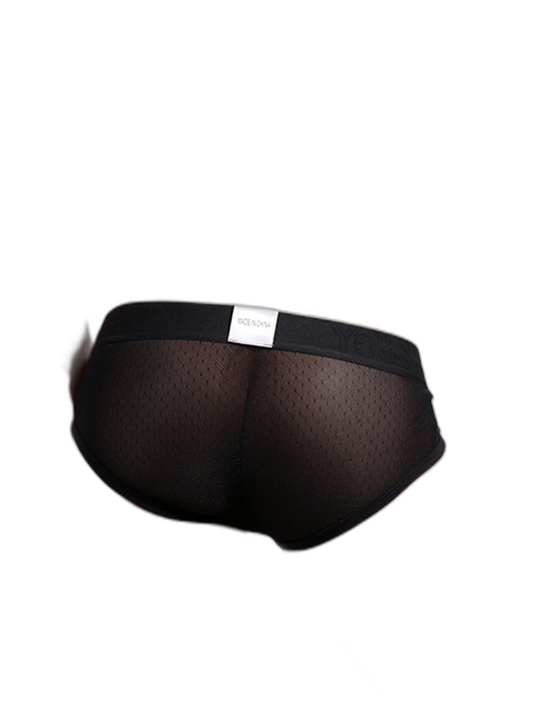 2 Pack Men's Low Rise Mesh Large Pouch U-convex Breathable Comfortable Briefs