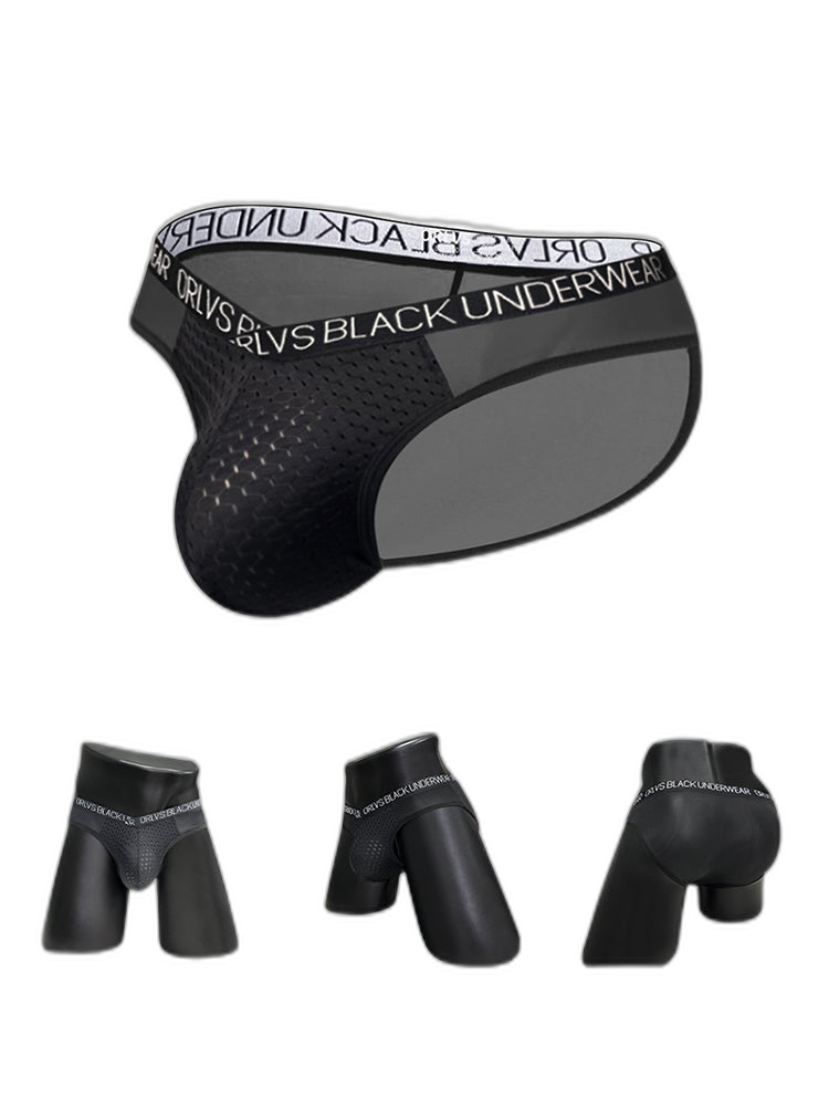 2-Pack Breathable Low Waist U-Convex Semi-Transparent Men's Briefs