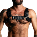 ruff GEAR RAW  Leather Bulldog Harness Black Royal