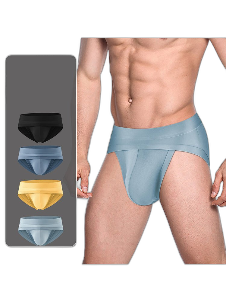 2 Pack Men's Ultra-Soft Fabric Stretch Fit Supportive Pouch Breathable Briefs