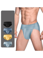 2 Pack Men's Ultra-Soft Fabric Stretch Fit Supportive Pouch Breathable Briefs