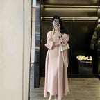 Women's Knitted Cardigan Dress Sweater Suit