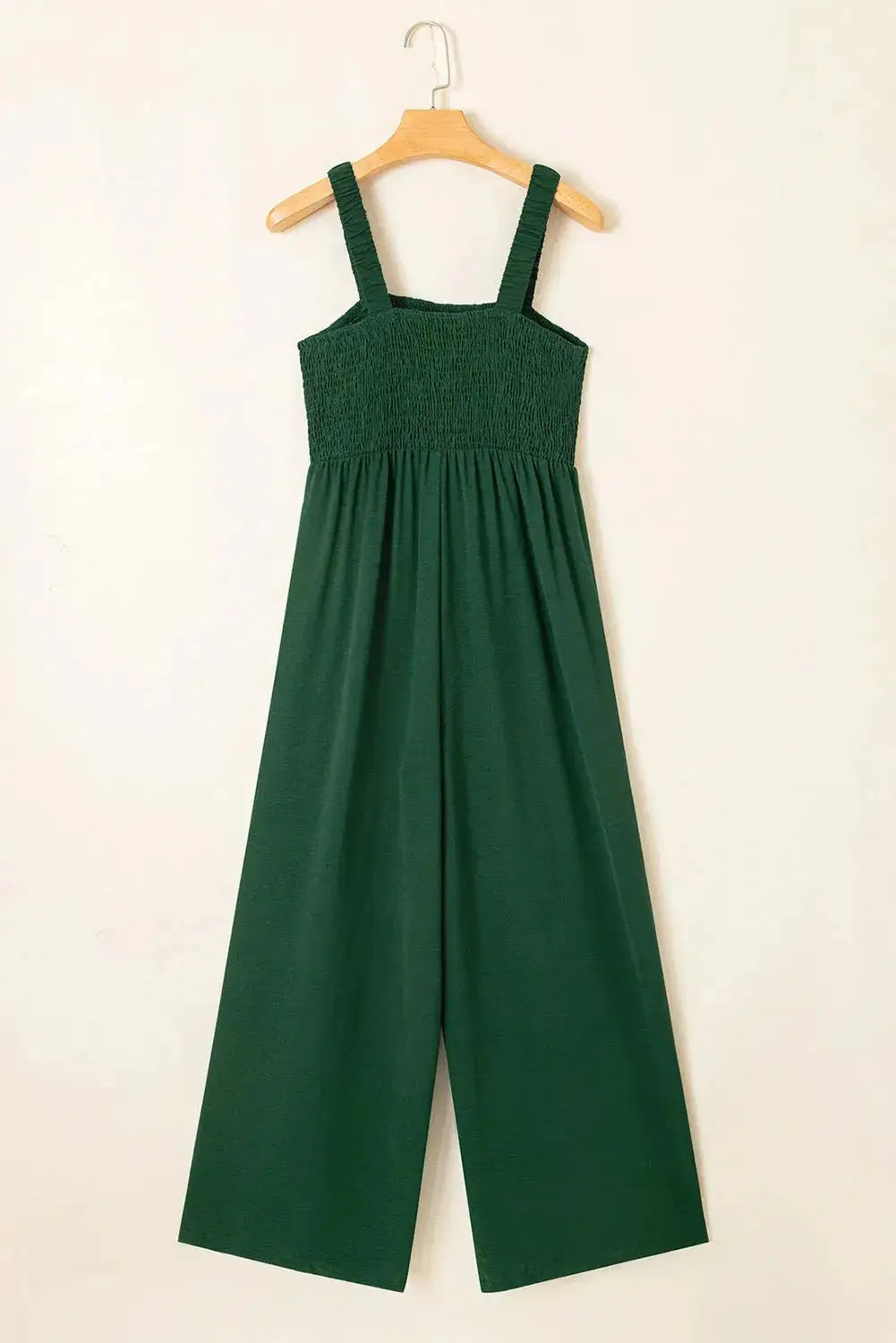 Smocked Square Neck Wide Leg Jumpsuit Women UK