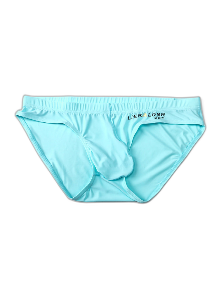 3 Packs of Men's Ice Silk Seamless Convex Pouch Briefs