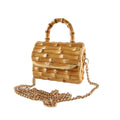 Handmade Woven Straw Chain Shoulder Bag - Pastoral Style Crossbody Purse for Women
