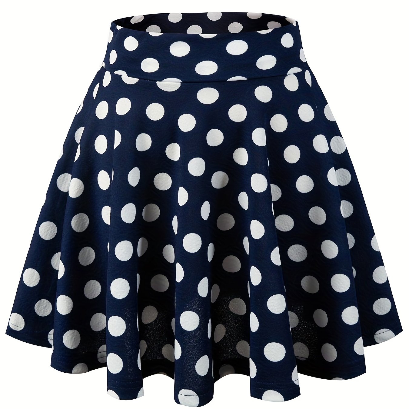Kpop Polka Dot Print Skater Skirts, Casual Ruffle A Line Versatile Mini Skirts, Women's Clothing