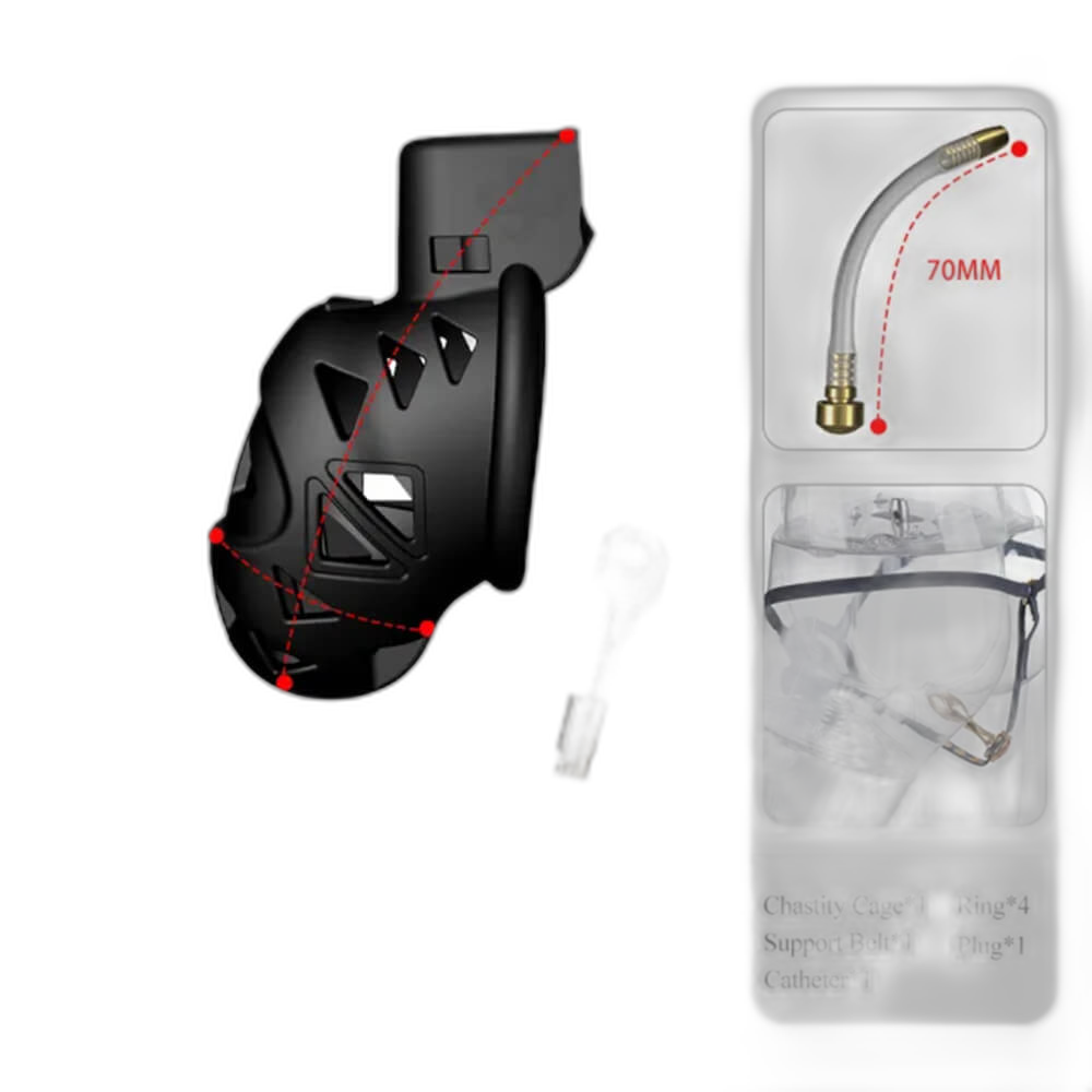 Rattlesnake - Chastity Cage with Butt Plug