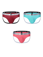 3 Pack Men's Mesh Thong with Stretch & Breathable 3D Support Pouch
